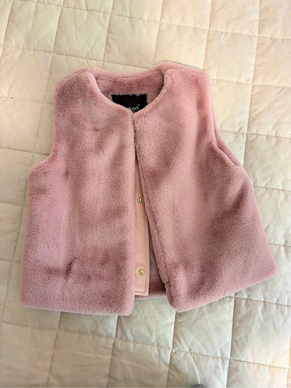 Imoga Eva Faux Fur Vest Pink Size 6